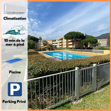 Superbe T2 A 10 Min De La Mer, Piscine, Climatisation, Parking Appartamento